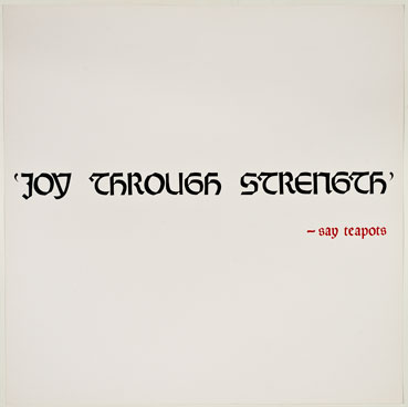 ‘Joy through strength’ say teapots by Angela Wellard